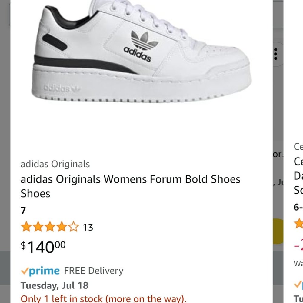 Adidas white sneakers.